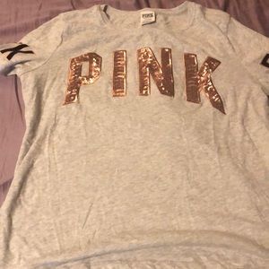 VS Pink rose gold bling t shirt